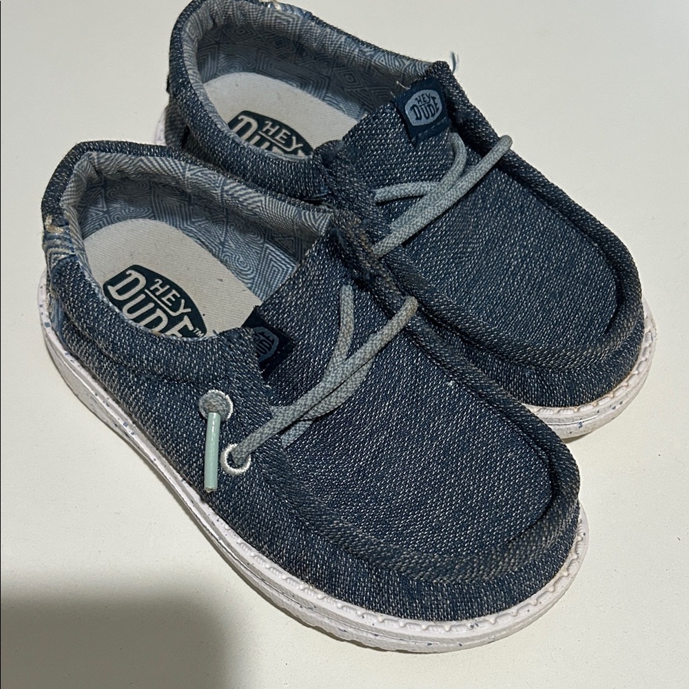 Hey Dude Kids Denim Blue Moccasins